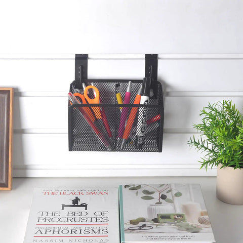 Must Have Wall Mounted Pencil Holder With Slatwall J Hooks Stationery Organizer for markers, pencils, and erasers on wall