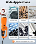 Built Tough Portable Pipe Threader Driven By 2300 Watt Copper Motor suitable for galvanized, iron, plastic, and aluminum pipes.