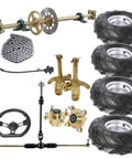 Beefy Heavy Duty Rear Live Axle Kit For DIY Go Karts ATVs Drift Trikes And Golf Carts With 44 Inch Axle 530 Sprocket Hydraulic Brakes