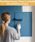 Premium Galvanized Steel Access Panel 24 By 36 Inches With Secure Lock And Key heavy duty access door being painted.