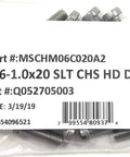 M6 X 20 Millimeter Stainless Steel Slotted Cheese Head Machine Screw A2 70 Hardware in packaging, 25 pieces