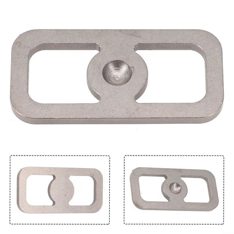High Carbon Steel Fire Starter Striker with keychain, rectangular shape, 8x4x0.5 cm tool for camping and hiking durability.
