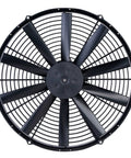 Upgrade Under Hood Cooling With This Spal Electric Puller Fan 16 Inch Medium Profile High Airflow Design, 16-inch black fan with multiple blades.