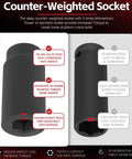 22mm Harmonic Balancer Socket Tool With Deep Counterweighted Design shown with CR-MO alloy steel for impact resistance.