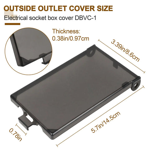 Straight Up Tough Extra Duty One Gang Vertical Outdoor Outlet Cover Compatible With Arlington Boxes Durable Weather Resistant Shield size dimensions