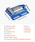 Pro Grade 6 Inch Drill Press Vise With Slotted Base Heavy Duty Cast Iron Workbench Vice For Woodworking And Metalworking Portable Bench Vise That Grips Tight Up To 7kN Non Slip Jaws For Drilling Engraving Cutting And More, blue cast iron vise