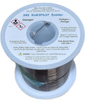 Pro Grade 50 Activated Rosin Core Solder Wire Roll With 245 No Clean Flux, 63/37 Alloy, 0.031 Inch Diameter showing wire spool