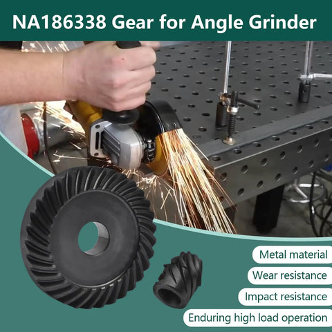 Spiral Bevel Gear Kit For Angle Grinder Replacement Part NA186338 includes ring gear and pinion for DWE8100 series