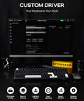 Tri Mode Wireless Mechanical Keyboard Pumping Out Power From A Massive Eight Thousand Mah Battery And Delivering Butter Smooth Typing For Weekend Warriors And Tech Junkies with custom driver interface.