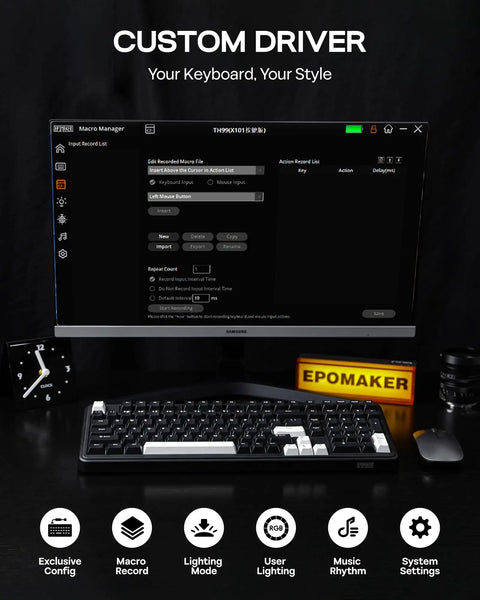 Tri Mode Wireless Mechanical Keyboard Pumping Out Power From A Massive Eight Thousand Mah Battery And Delivering Butter Smooth Typing For Weekend Warriors And Tech Junkies with custom driver interface.
