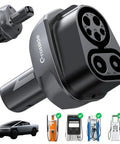 Heavy Duty Ccs To Nacs Electric Vehicle Charging Adapter Snags Up To 250 Kilowatt Dc Fast Charge For Tesla Model Y Cybertruck and compatible charging stations.