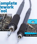 Pro Grade Precision Soldering Station With Auto Calibration And Tilt Screen C210 And C245 Compatible Iron Kit close-up
