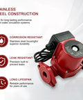 Slick Three Speed Hot Water Recirculating Pump 1 12 HP featuring stainless steel construction for home plumbing use.