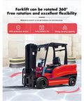 Heavy Duty Industrial Electric Forklift With Precision Steering, 4-Way Counterbalance Pallet Stacker rotating 360°, designed for warehouse flexibility.