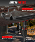 Universal Golf Cart Mirrors Offering HD Wide Angle Shatterproof Glass And Totally Legit No Drill Mount showing installation details.