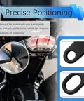 Close-up of heavy-duty bracket 10mm/12mm holes on 4 Piece Motorcycle Turn Signal Bracket Set L Shape Or Straight Mounts