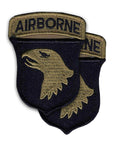 OCP Patch With Hook Fastener And Airborne Tab Sewn Together Pair For US Army OCP Uniforms Regulation Ready