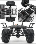 Aluminum Alloy 4 Link Kit Rear Axle With Panhard Bar Upgrade For 1/10 TF2 Trail Finder 2 RC Crawler Car, black metal rear suspension