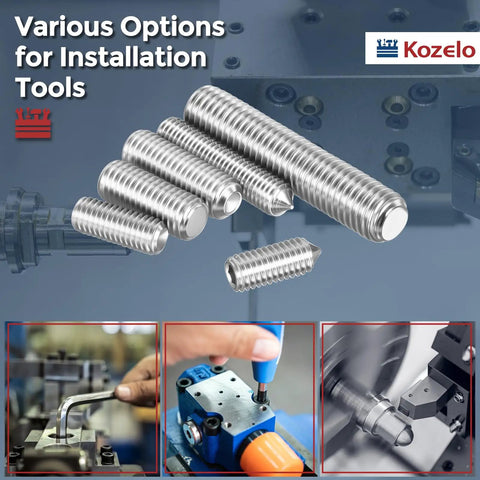 Top Shelf Badass 40 Piece Cone Point Set Screws M6 X 6mm Hex Socket Grub Bolts 18 8 Stainless Steel Precision Crafted Hardware Kit For Tough Diy Fixes And Mechanical Upgrades on various installation tools.