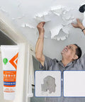 Man using wall repair paste quick drying crack fix kit drywall filler for home and office use easy patch for holes