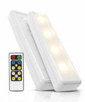 Stick On Touch Wireless Under Cabinet Lights With Remote No Fuss 8.5 Inch Battery Powered LED Kitchen Pantry Closet Lighting 2 Pack