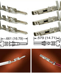 16 Circuit Receptacle And Plug Housing With Terminals For AWG 18-24 Mini-Fit Jr Plug-And-Play Ready Connector Kit White Easy Install Durable Plastic Shell Secure Locking Latch For DIY Electronics Projects crimp terminals and wire examples