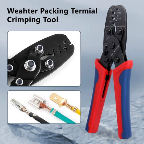 Molex And Delphi Crimp Tool For Deutsch DT Series Terminals 24 To 14 Gauge Wire Open Barrel And Non Insulated Contacts
