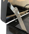 Close-up of the open lid mechanism on the Beefy Portable 9 Drawer Tool Chest In Steel Black With Ball Bearing Drawer Slides Central Lock