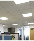 Office ceiling with U Bend LED Tube Light T8 T12 18W 2000 Lumens 3000K Soft White Fluorescent Tube Replacement installed