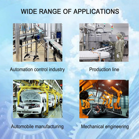 Wide range of automation applications including control industry, production lines, automobile manufacturing, mechanical engineering.