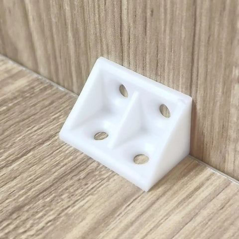 20 Pack White Right Angle Corner Brackets 18x18x32mm L Shaped ABS Plastic Furniture Braces For Cabinets Installation