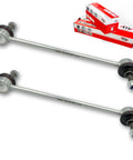 2 Piece Front Stabilizer Sway Bar End Link Kit Fits 2014 to 2022 Jeep Cherokee AWD and 4WD Durable Heavy Duty Suspension Upgrade for Smooth Handling and Beefed Up Stability and Road Feel. Two silver sway bar end links with box