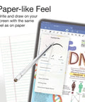 Tablet screen with paper-like feel, digital pen interface, used to describe ClearTouch Matte Film for TacX Neo Bike Smart Trainer