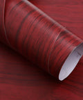 Premium Brown Wood Grain Peel And Stick Wallpaper Roll Waterproof Self Adhesive Vinyl Contact Paper on a curved roll.