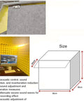 Pro Level Desktop Soundproof Mic Booth With Heavy Duty Polyester Panels And Flame Resistant Acoustic Padding For Podcaster Streamer And Home Studio Noise Blocking Kit, showing dimensions and materials.