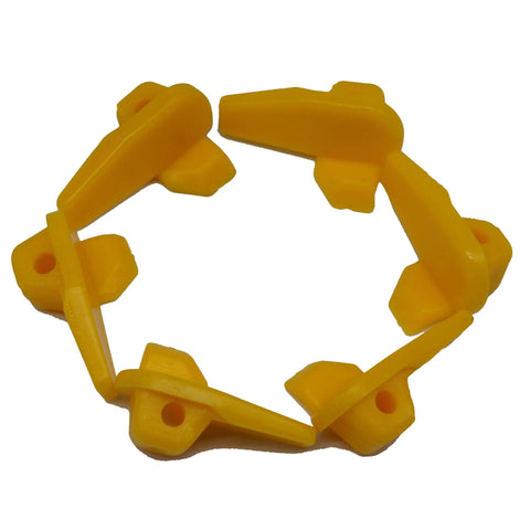 Tire Changer Nylon Insert Kit For Mount Duck Head Rim Edge Protection, showcased in six pairs with front and rear inserts.