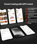 Smartphone app control for Three Mode Wireless Meat Thermometer With 360 Degree LCD Standalone Base And Four Probes