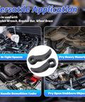 Crowbar Adapter Head Set For Tight Spaces With One Half Inch Eight Point Square Drive And Three Eighths Inch Square Drive Plus Three