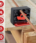 No Hassle Adjustable Dowel Maker Jig Kit With Eight Size Options From 5/16 To 3/4 Inch on a workbench for woodworking projects.