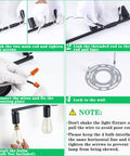 Installation guide for 4 Light Black Vanity Light Fixture For Bathroom Over Mirror Vintage Farmhouse Industrial Wall Sconce