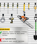 Heavy Duty Slatwall Hooks 22 Pack Set With Multi Size U And J Hooks displayed with tools on slatwall panel