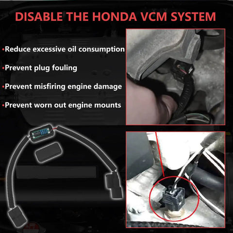 Harness Disable Kit For Honda 3.5L V6 With VCM - Muzzle Module Fits Odyssey Ridgeline Pilot Accord And Acura, Easy Plug And Play