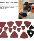 Heavy Duty Oscillating Tool Sanding Kit With Triangular Finger Pads And 100 Sandpaper Sheets, 60 Through 240 Grit Pack assortment of sanding pads.