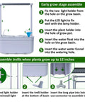Assembly steps for Smart Indoor Hydroponic Garden System Kit With Trellis And LED Grow Light Plug N Play Setup