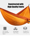 Double Camping Hammock With Tree Hanging Kit And 12Kn Aluminum Wiregate Carabiner Parachute Nylon Lightweight Portable Gear