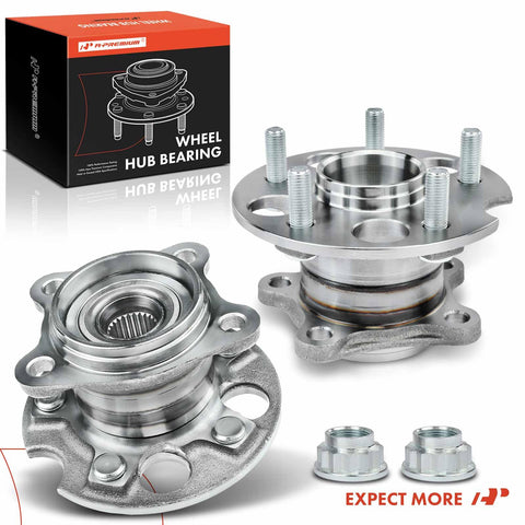 2 Rear Wheel Bearing And Hub Assembly Set For Toyota Highlander 2004 To 2013, Venza 2009 To 2016, Lexus RX330 2004 To 2006, RX350