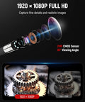 Two-Way Articulating Borescope Camera With Light 0.25in Slim Probe 5.3ft Flexible Snake Scope For Automotive HVAC And Aircraft Inspections Workhorse Industrial Endoscope With Bright LED Light 210 Degree Articulation For Tight Access, 2MP CMOS sensor, 90° view