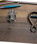 Popetpop 3 Pc Pvc Pipe Threader Set For Electric Drill showcasing a metal threading tool on wooden surface.