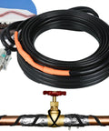 Self Regulating Heat Tape for Water Pipes, 30 Ft Heavy Duty Pipe Freeze Protection, 120V 8W/ft coil with thermostat and plug