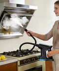Extend Your Steam Cleaning Game With A Flexible High Pressure Extension Hose For Handheld Mops And Steam Shot Attachments in use